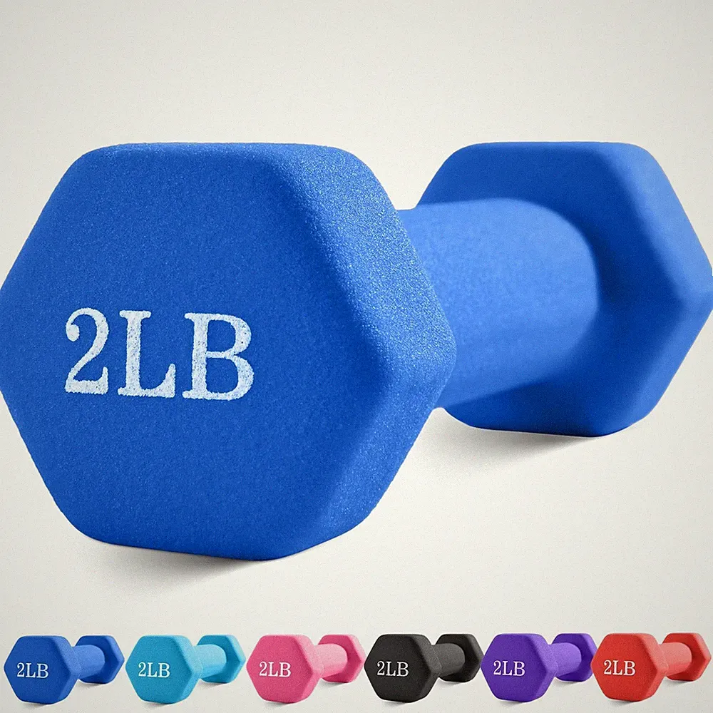 Portzon Weights Dumbbells with Neoprene Coating（Single）, 1LB-3LB A