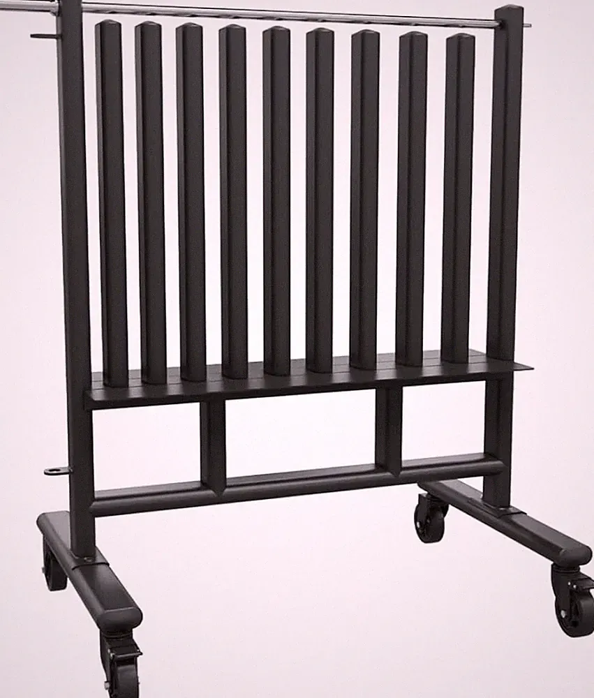 Power Systems Premium Dumbbell Storage Rack Mobile Weight Rack With Wheels