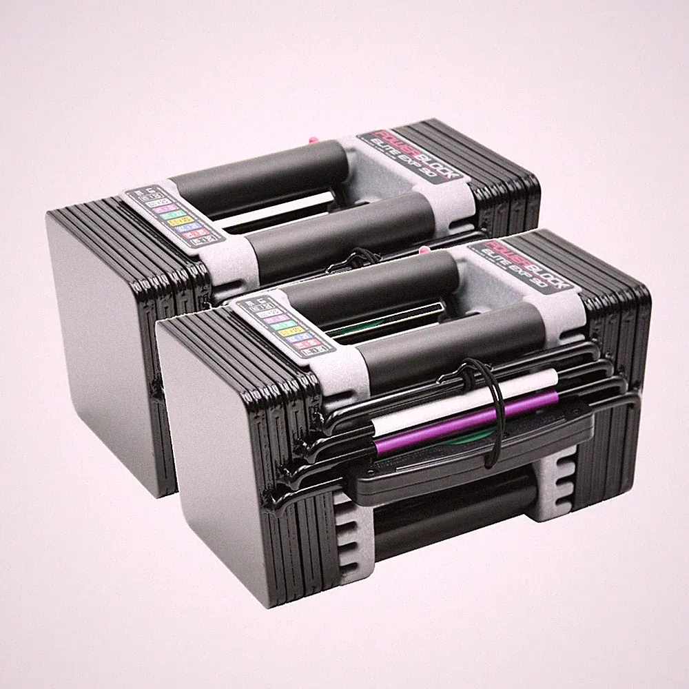PowerBlock Elite EXP Adjustable Dumbbells (5-50 lbs Per Dumbbell) - NEW!