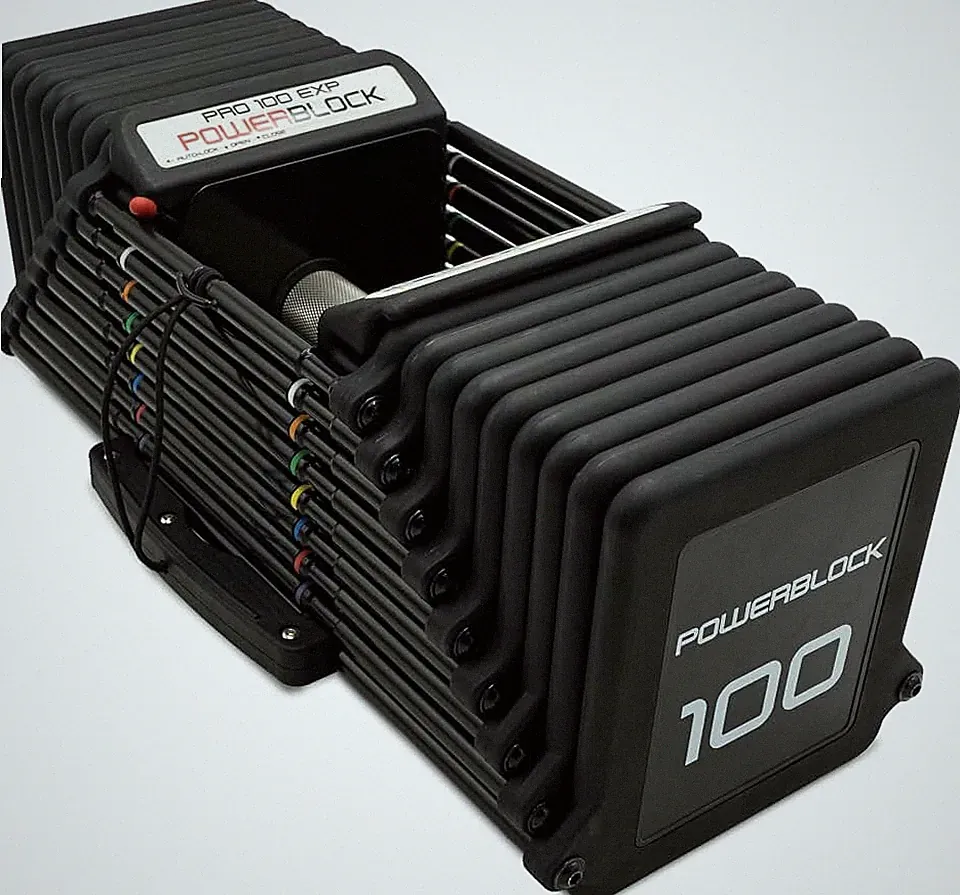 PowerBlock Pro 100 Adjustable Dumbbell, Sold As a Single Unit 5-100 Lb Dumbbe...