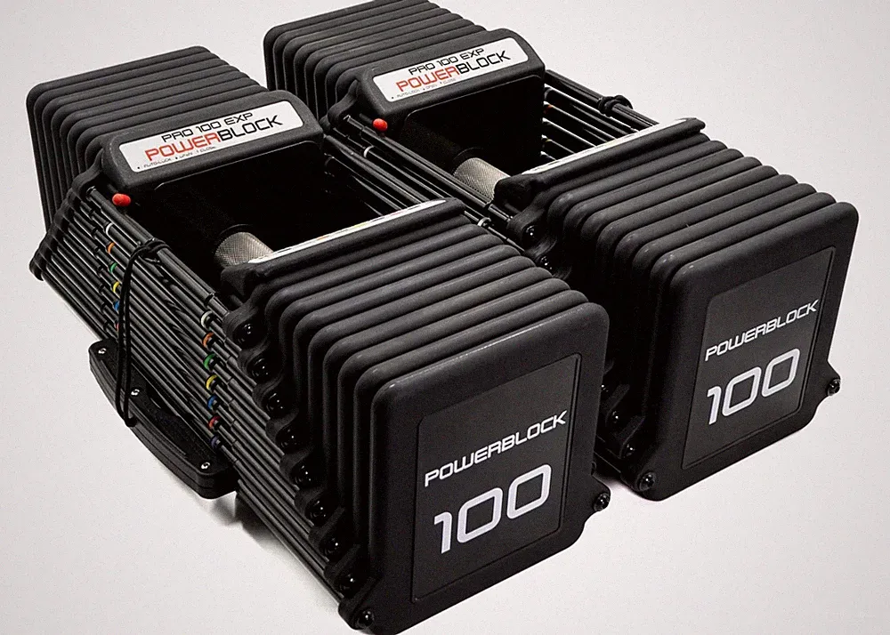 PowerBlock Pro 100 EXP Dumbbells Knurled Handles (5-100 lbs Per Dumbbell) - NEW!