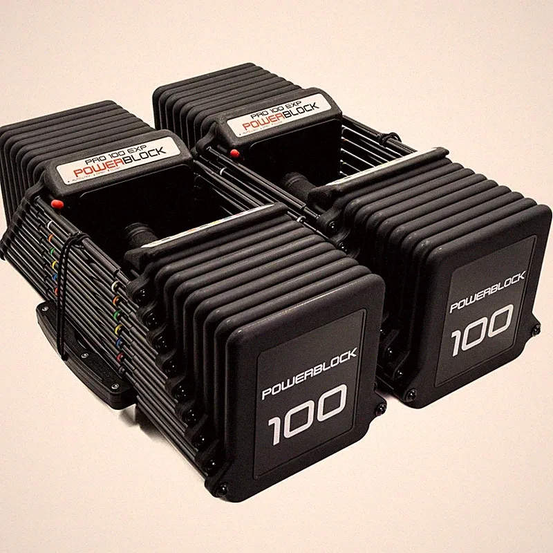 PowerBlock Pro 100 EXP Dumbbells Rubber Handles (5-100 lbs Per Dumbbell) - NEW!