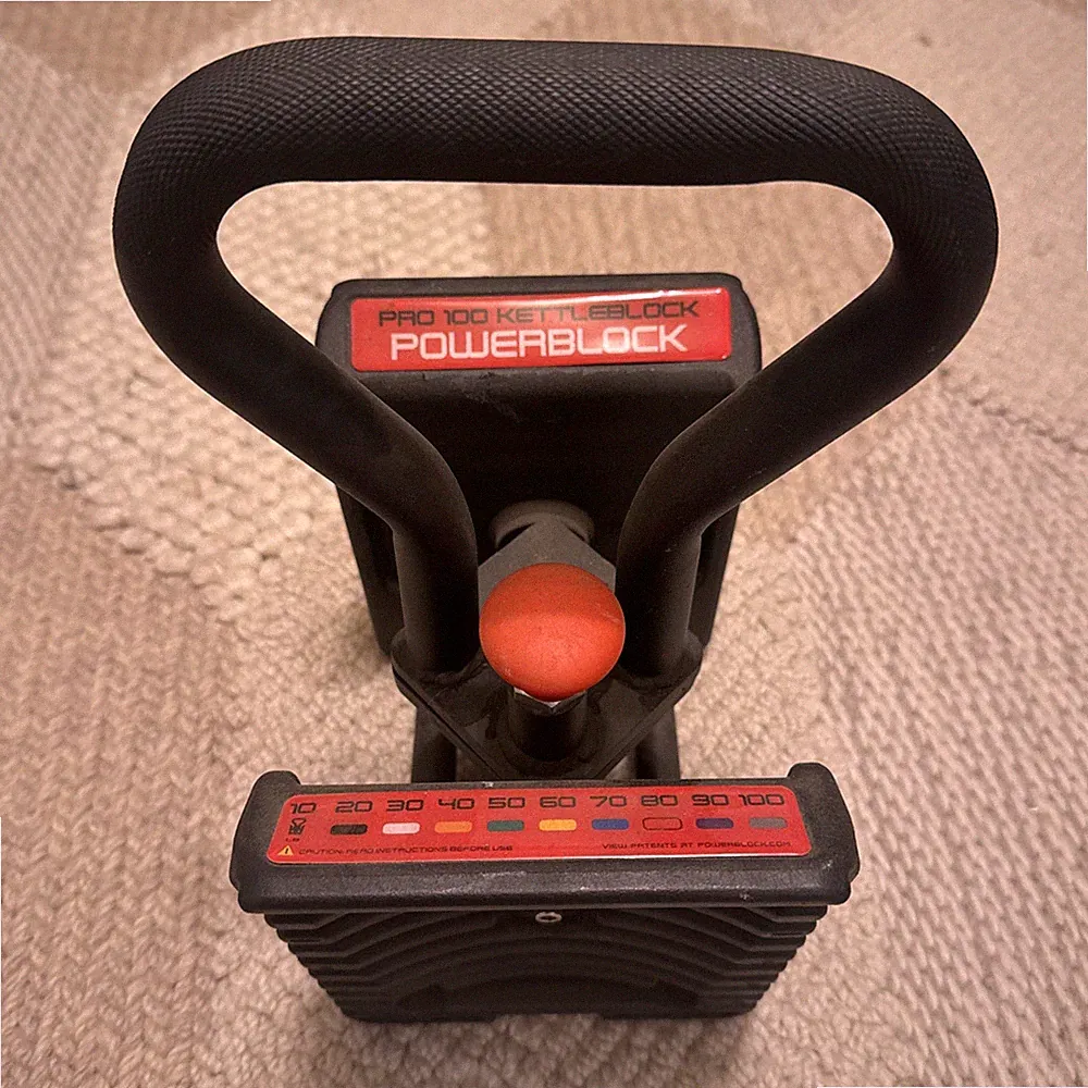 Powerblock Pro 100 Kettlebell Handle Kettlebloc Rotating Grip Athlete Workouts