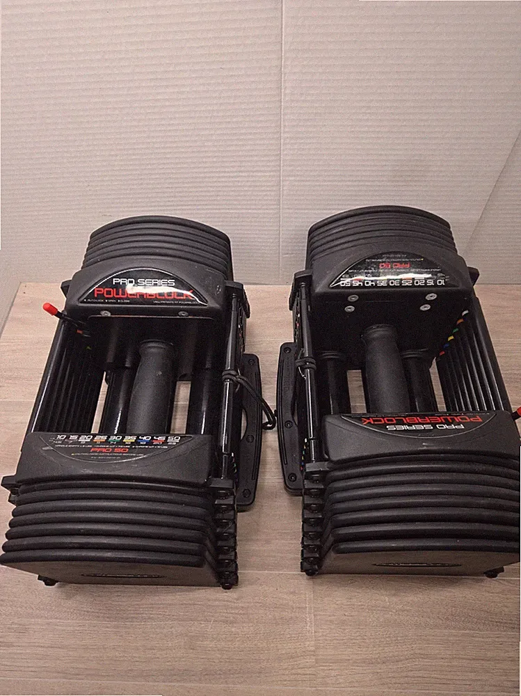 PowerBlock Pro 50 Adjustable Dumbbells 10-50lb Each Set Of 2