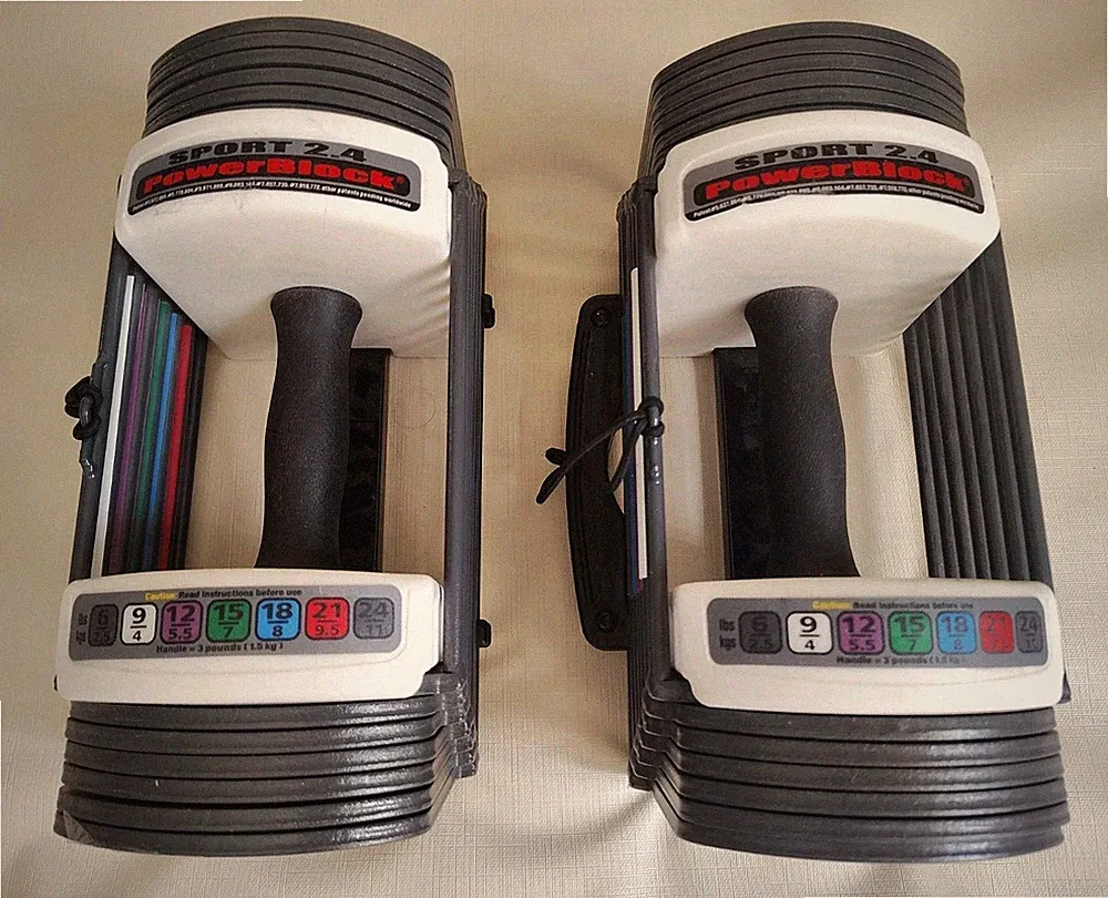 PowerBlock Sport 2.4 Pair Adjustable Dumbbell 6 to 24 lbs. ( TWO DUMBBELLS)
