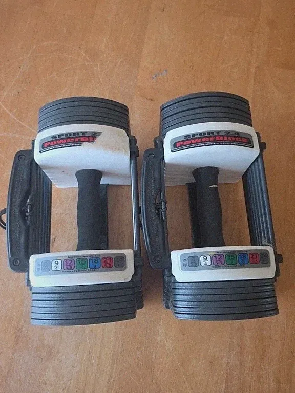 PowerBlock Sport 2.4 Pair Adjustable Dumbbell 6 to 24 lbs. ( TWO DUMBBELLS)