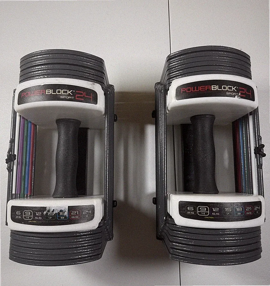 Powerblock Sport 24 Adjustable Dumbbells 24 lbs - Weight Set Grey (2 Count)