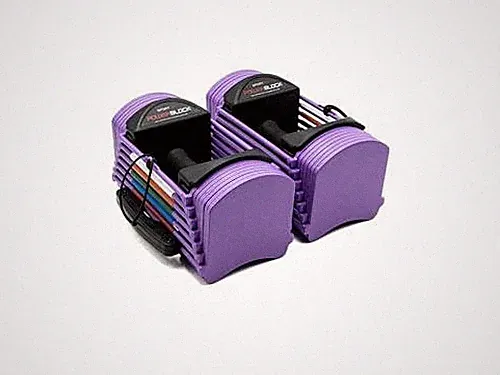 PowerBlock Sport 24 Adjustable Dumbbells, Sold in Pairs, 3-24 lb. Dumbbells, Dur