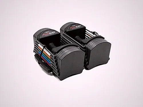 PowerBlock Sport 24 Adjustable Dumbbells, Sold in Pairs, 3-24 lb. Durable Steel