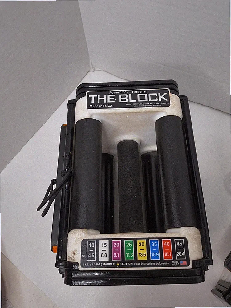 Powerblock The Block (1) 20 Lbs Adjustable Dumbbells Weights Heavily Used Scratc