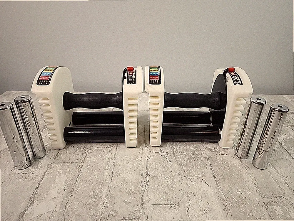 Powerblock Urethane 33 u33 Handles Grips Set w/ 4 Adder Weights 2.5 Pounds Each