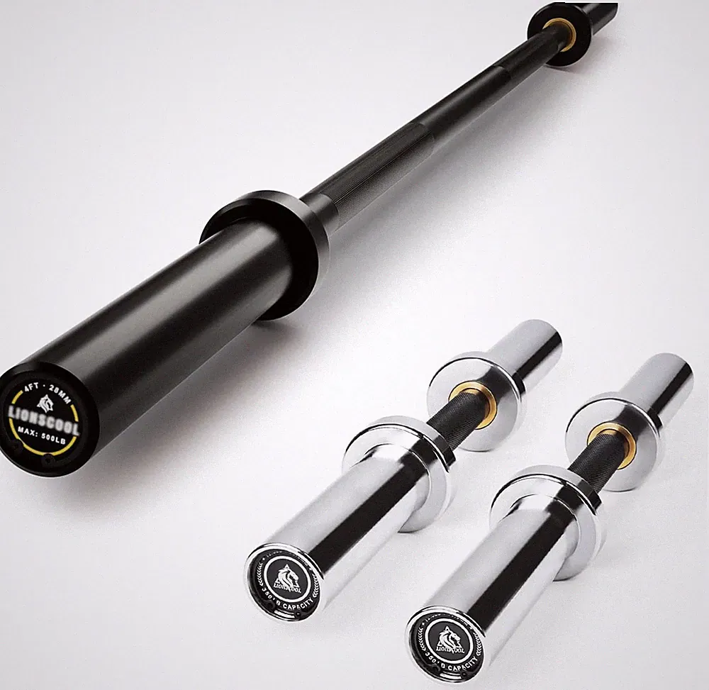 Premium 4Ft Barbell and 20” Loadable Dumbbells Pairs for Strength Training and O