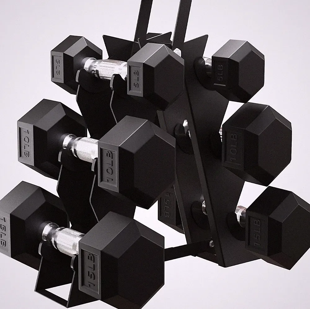 Premium Rubber Encased Hex Dumbbell Sets 46LBS Set 60LBS Set 100LBS Set