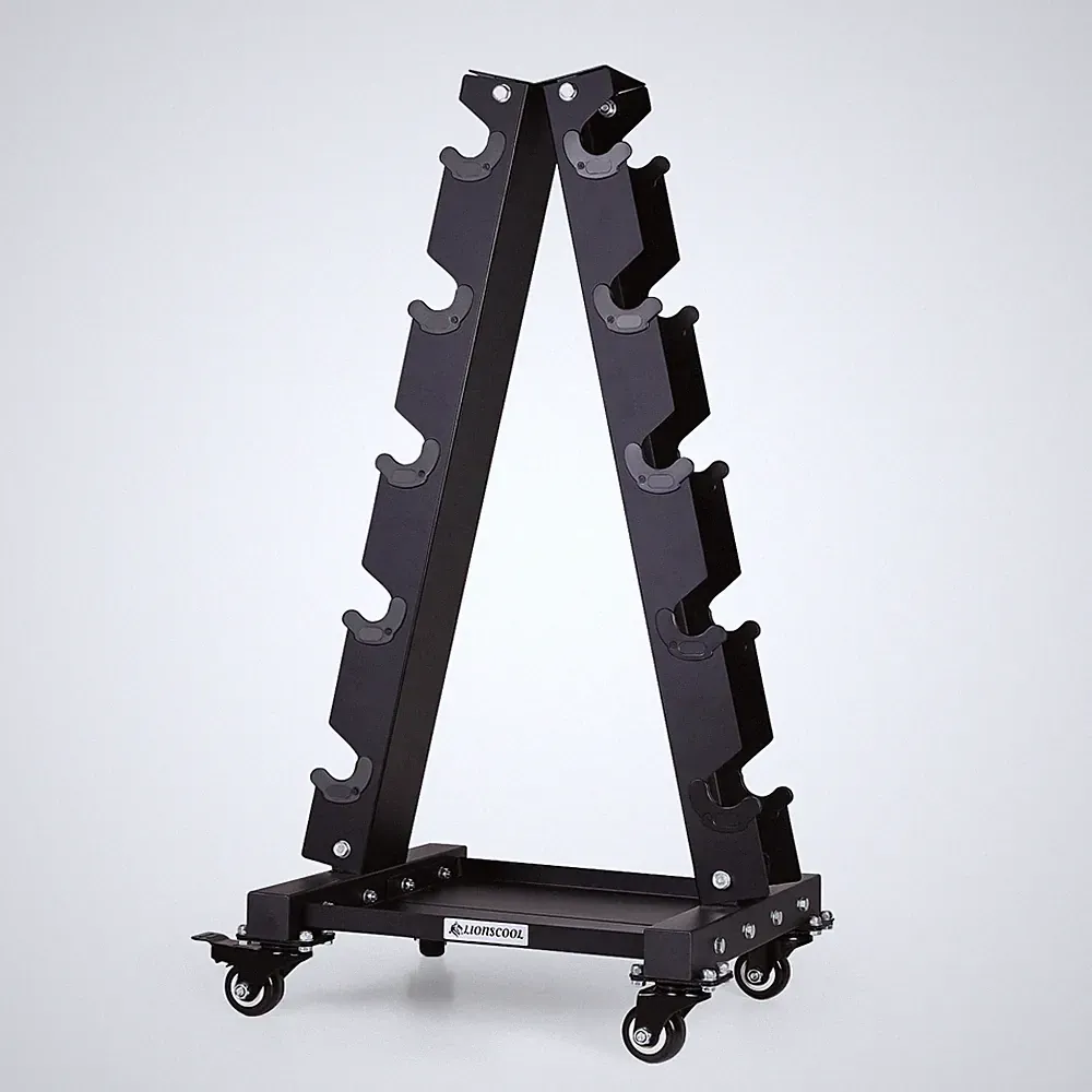 Premium Steel Dumbbell Rack Only, with Side Racks Not Fit for Neoprene/Vinyl...
