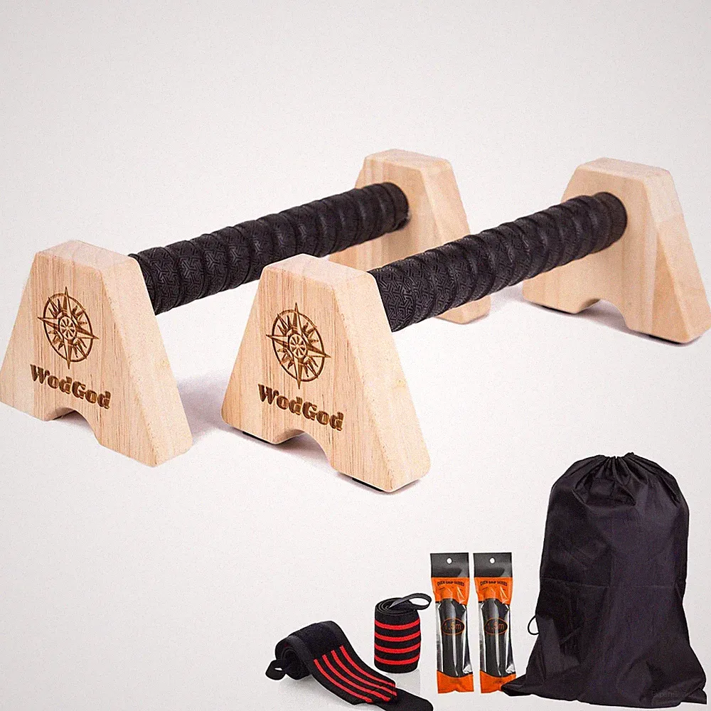 Premium Wooden Push Up Bars,Parallettes Bars for Calisthenics,Push Up Handles...