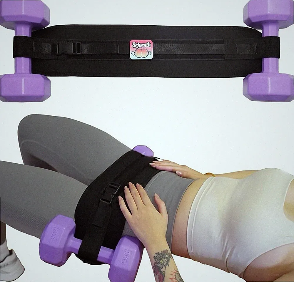 Pro Portable Hip Thrust Belt - Premium Booty Builder for Dumbbell & Kettlebell W