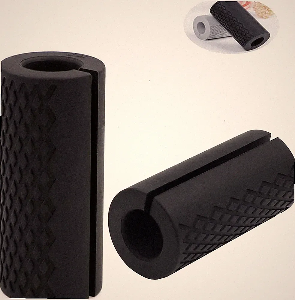 Professional Weight Bar Grips for Dumbbells and Cable Attachments (Black)