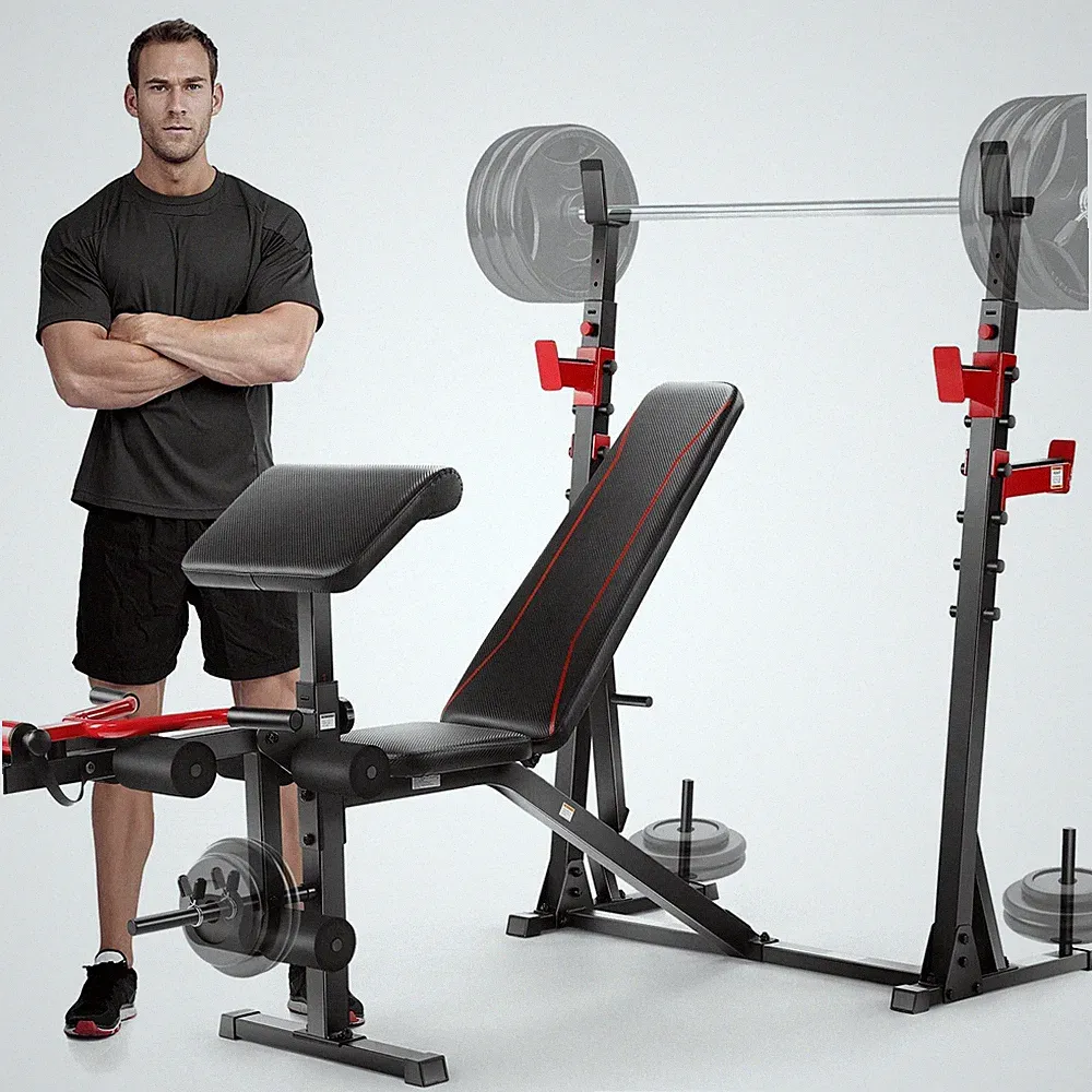 Professional Weight Bench Set with Squat Rack 900LB Adjustable Full-Body Workout