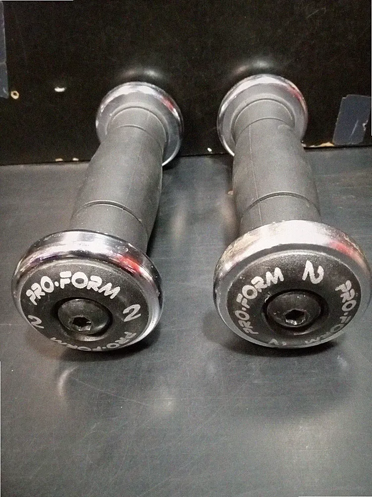 PROFORM 2 LB Dumbbell Set - 4 pounds total - Pro Form - Rubber Grip - Chrome