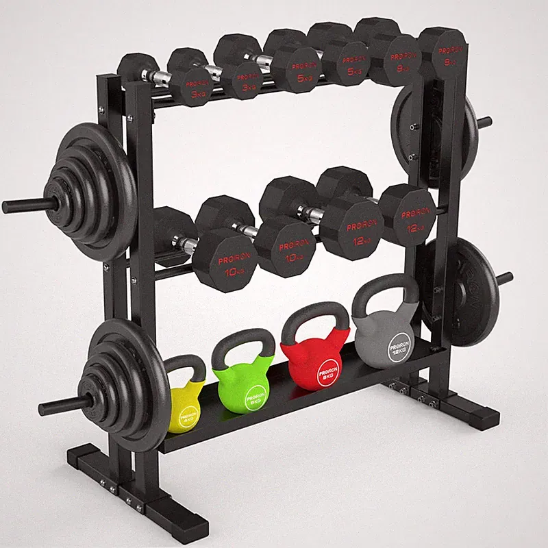 Proiron All In One Rack Dumbbell Rack 1200Lb Capacity Weight For Home Gym