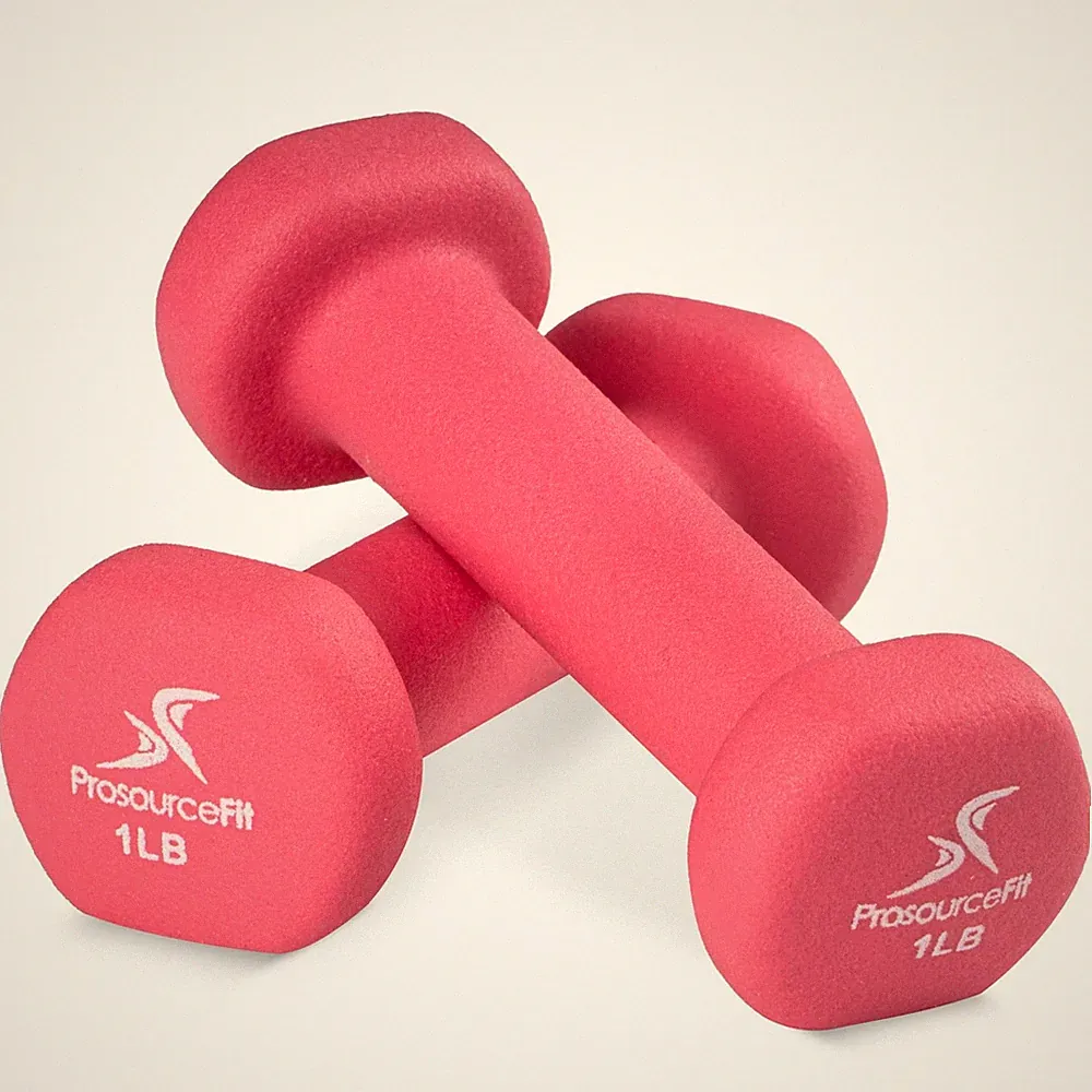 ProsourceFit Set of 2 Neoprene Dumbbell Coated Non Slip Grip Weight Training New