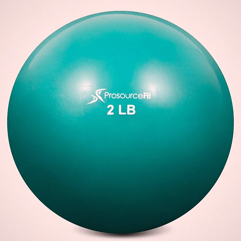 ProsourceFit Weighted Toning Exercise Balls for Pilates, Green 2lb, 2lb