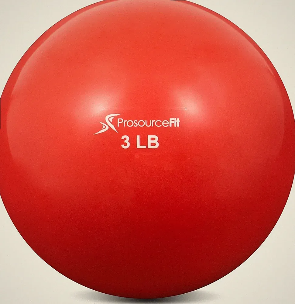 ProsourceFit Weighted Toning Exercise Balls for Yellow 5lb, 5lb