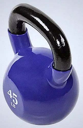 PURPLE - FITVIDS EVERYDAY ESSENTIALS ALL-PURPOSE COLOR VINYL COATED KETTLEBELL