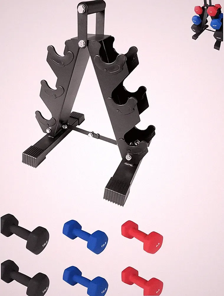 PVC Coated Dumbbell Set, Hexagon Weights Dumbbells Set with Rack/Box, Packed in