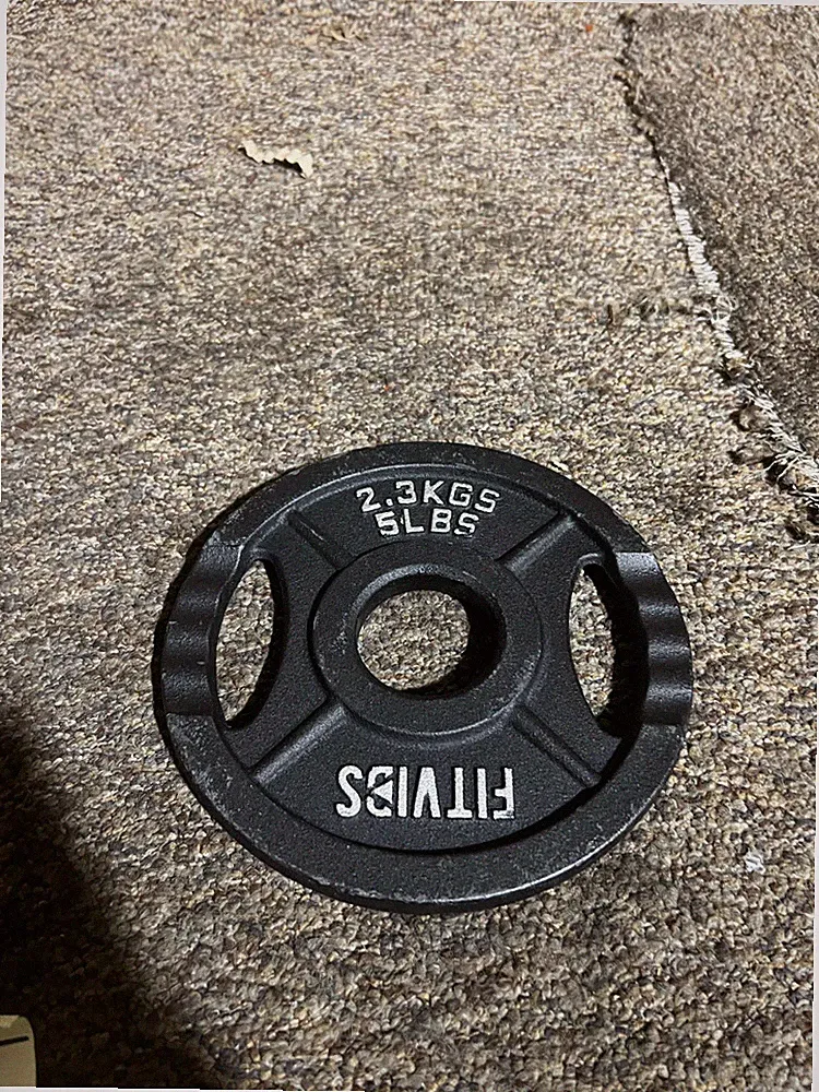 (QTY 3) Fitvids Weight Plates Cast Iron Lifting Plates 5LBS