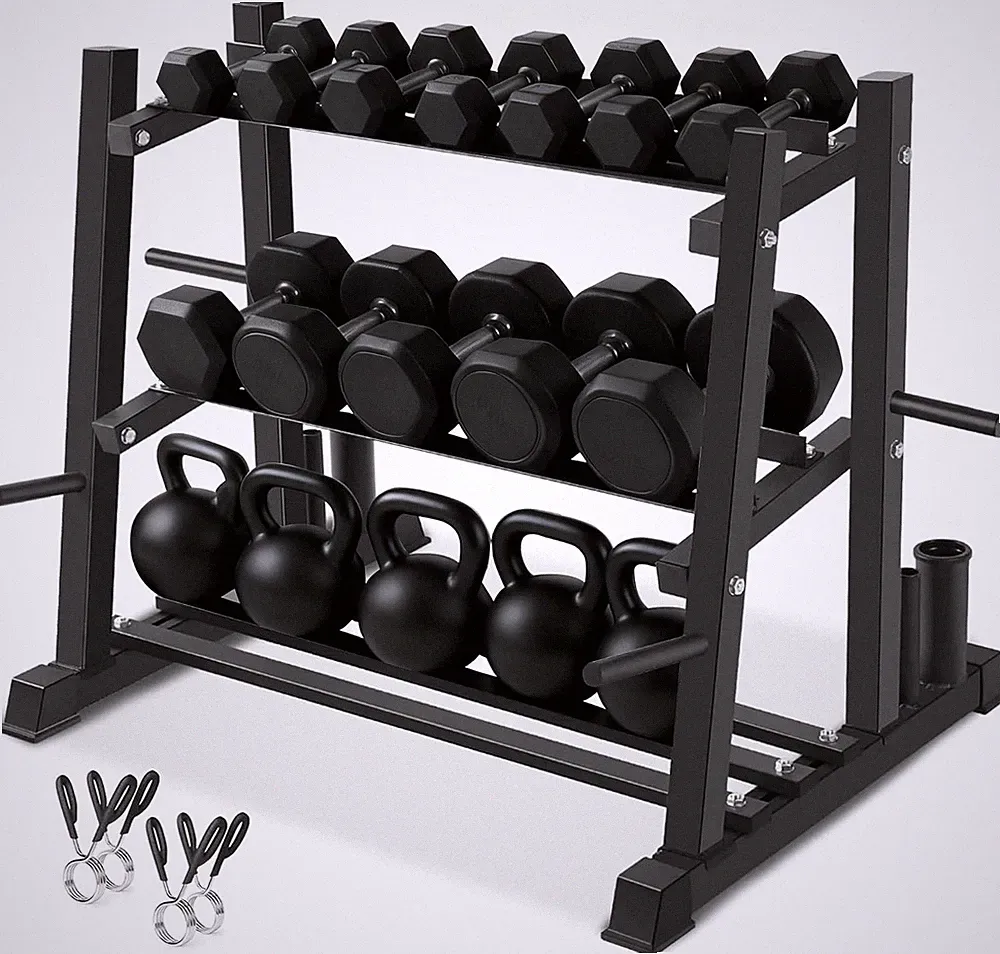 Rack, Bongkim Dumbbell Set with Rack Stand, Dumbbells Weights Rack for Home Gym