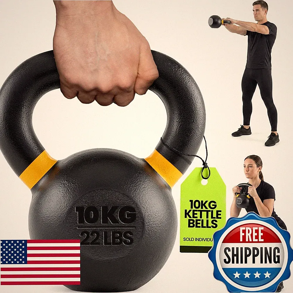 Rage Fitness Kettlebells, Single-cast Iron, No-welded Joints, Wide Handle