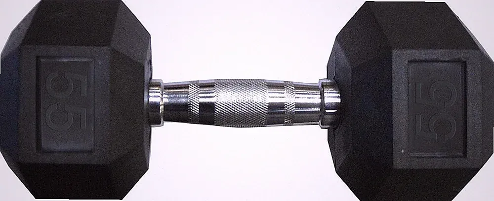 Rage Fitness Rubber Coated Dumbbells - No Roll Design Easy-Grip Ste... Fast Ship