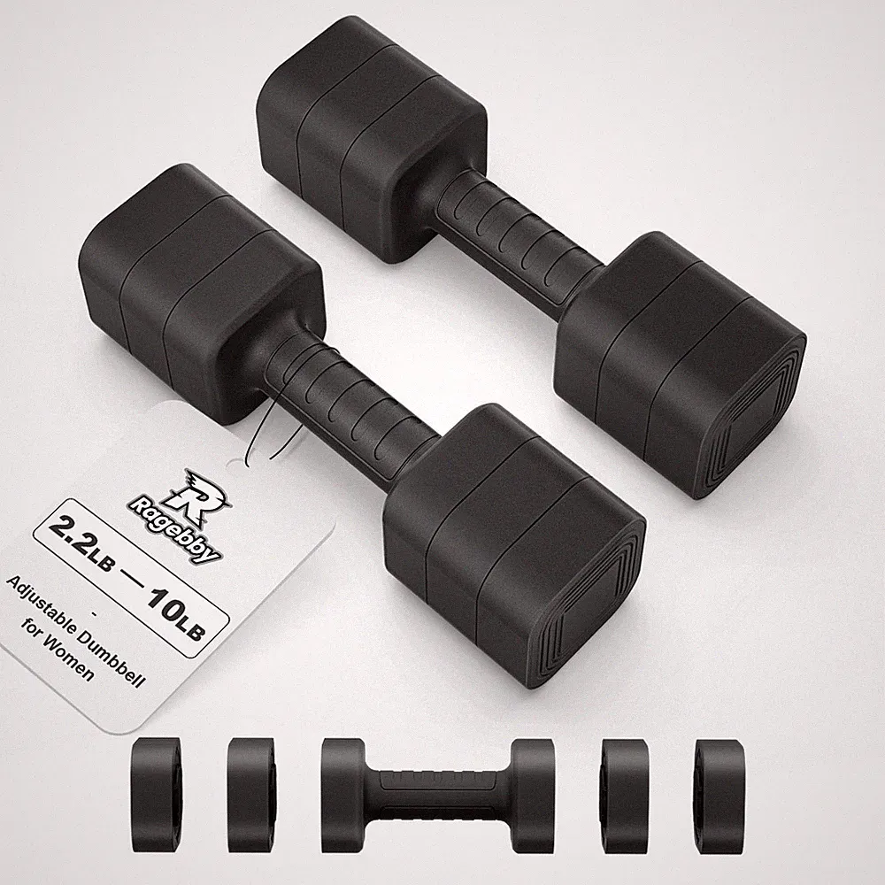 Ragebby Adjustable Dumbbell Set of 2, 10LBS/20LBS/30LBS Adjustable Weight Set...