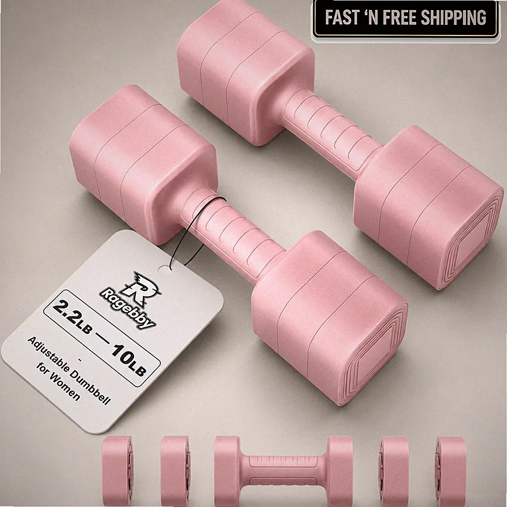 Ragebby Adjustable Dumbbell Set of 2 Weights for Men and Women at Home Anti-slip