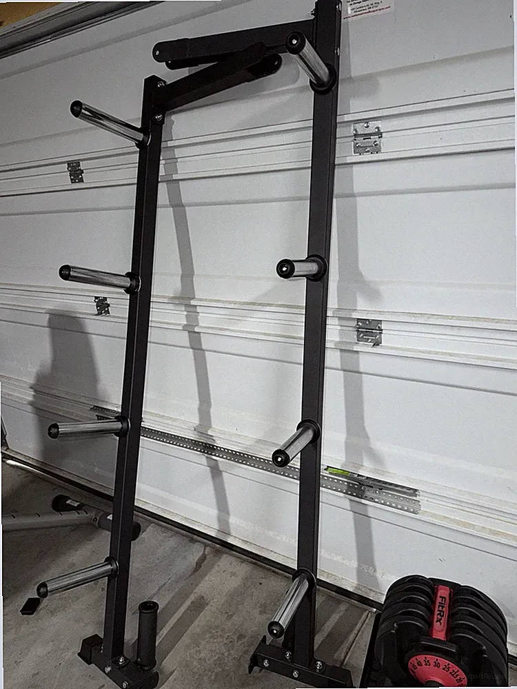 Rep Fitness 1000-Series Wall-Mounted Weight Storage Rack Set of 2 Black/Chrome