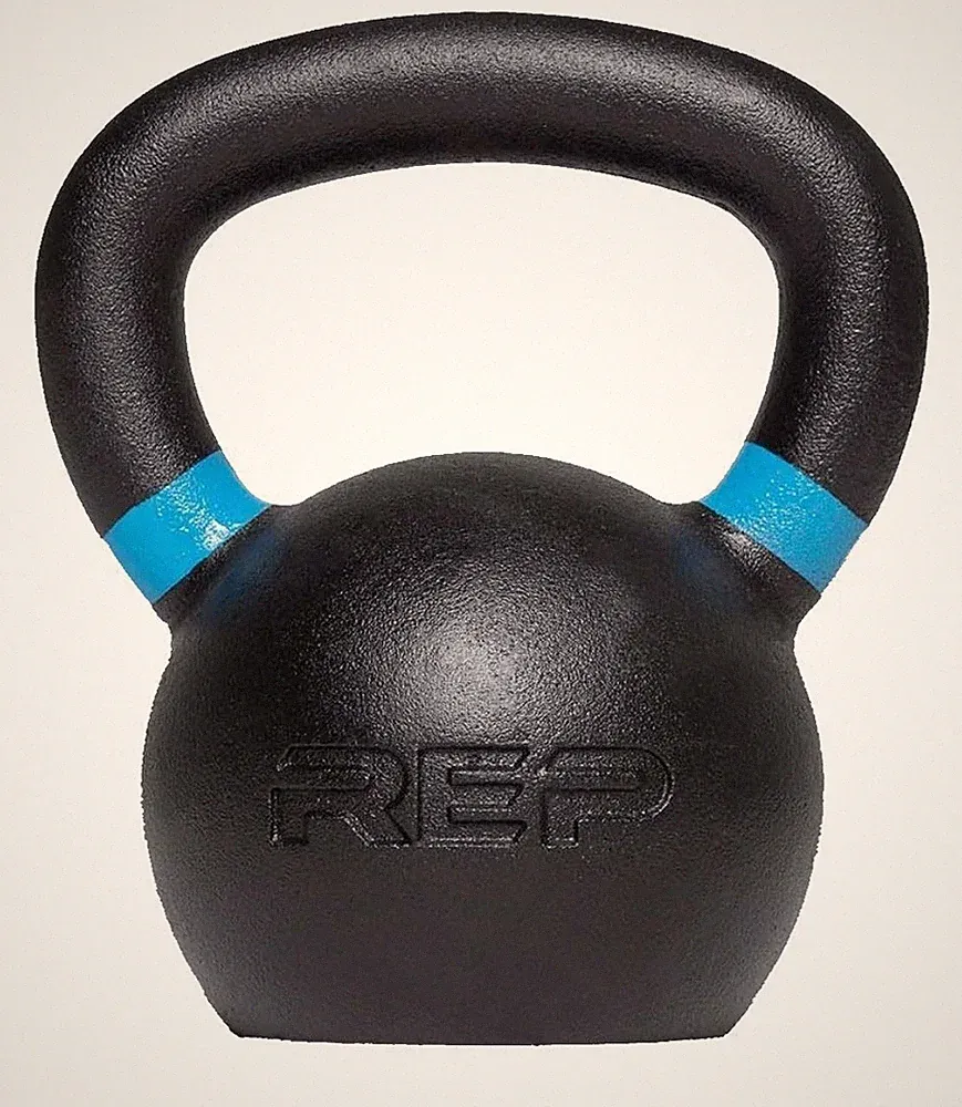 REP Fitness 12kg Cast Iron Kettlebell Blue Strength Training Home Gym Weight