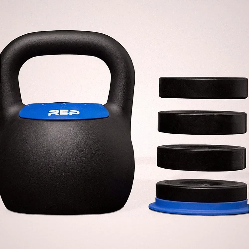 Rep Fitness Adjustable Kettlebell 20-40 lb Steel Set for Home Gym
