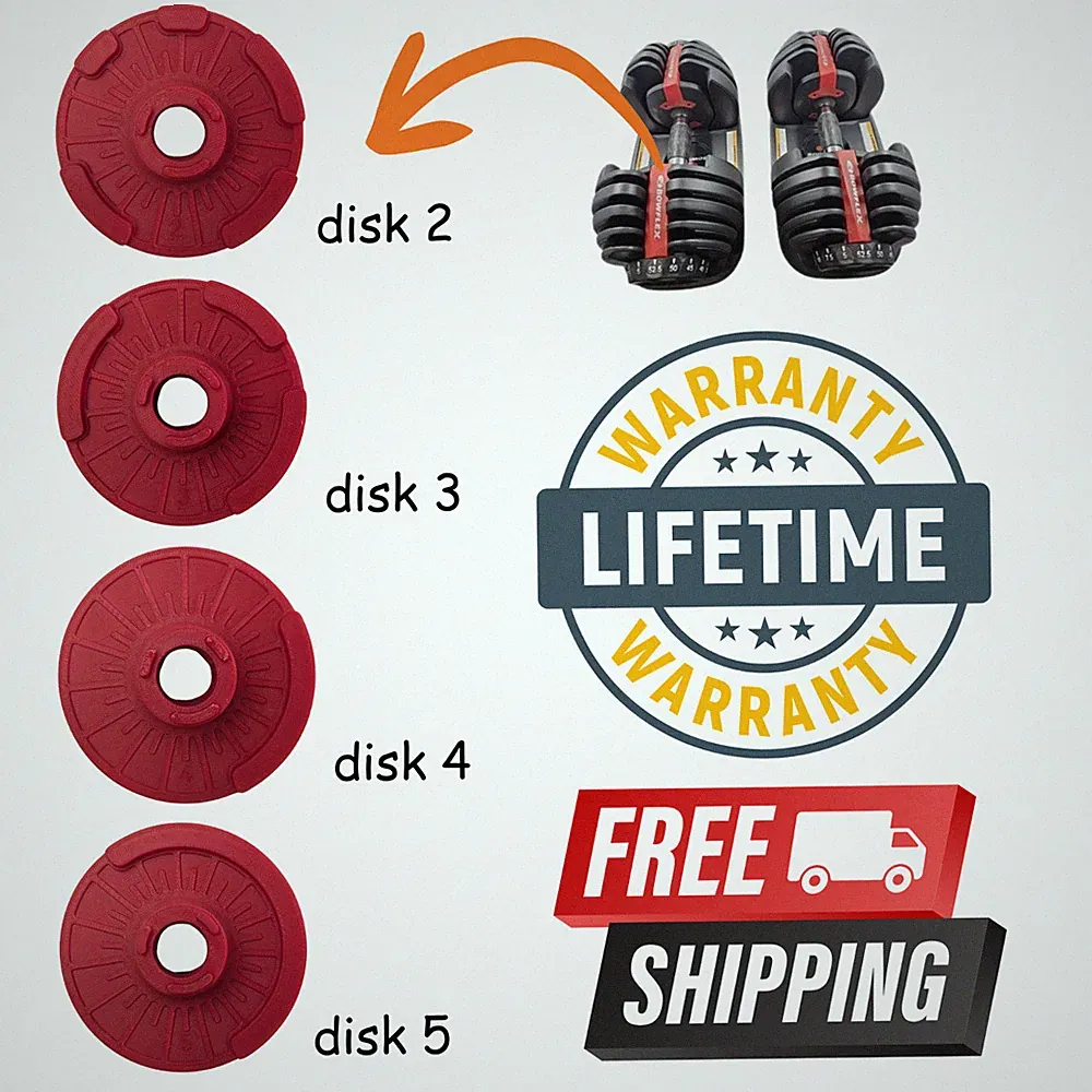 Replacement disks 2, 3, 4, 5 for Bowflex 552 Series 2 | Lifetime Warranty