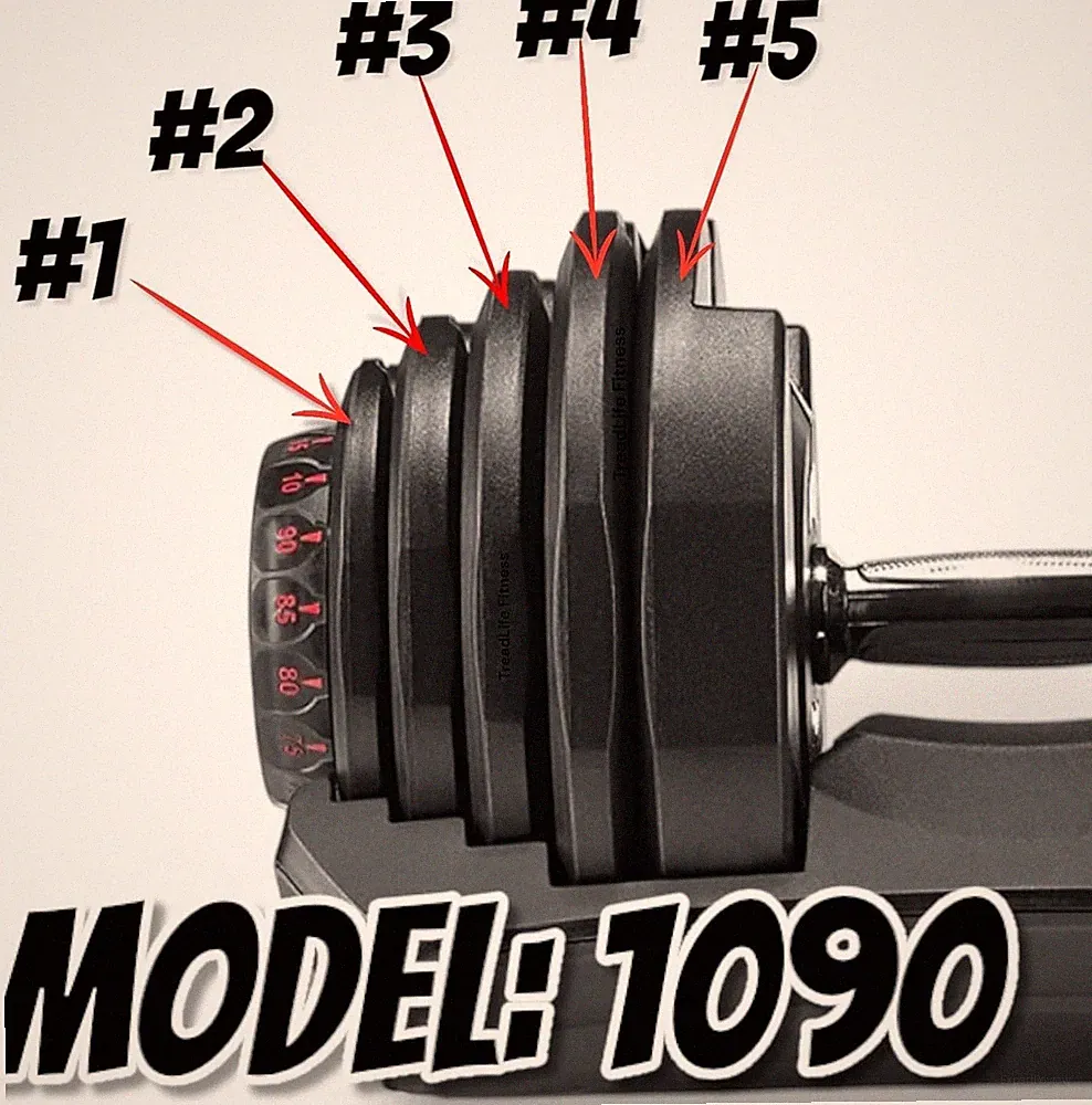 Replacement Weight Plates Compatible Bowflex SelectTech 1090 Dumbbell 1 2 3 4 5