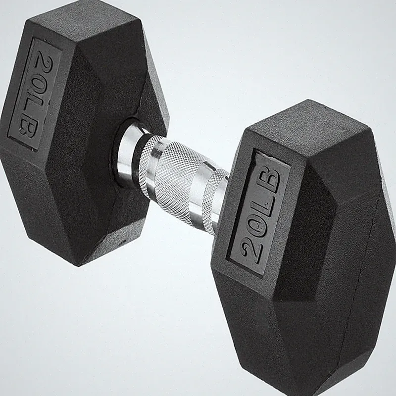 Retailer Basics Rubber Hex Dumbbell Comfortable Handle For Home Gym Workout 20