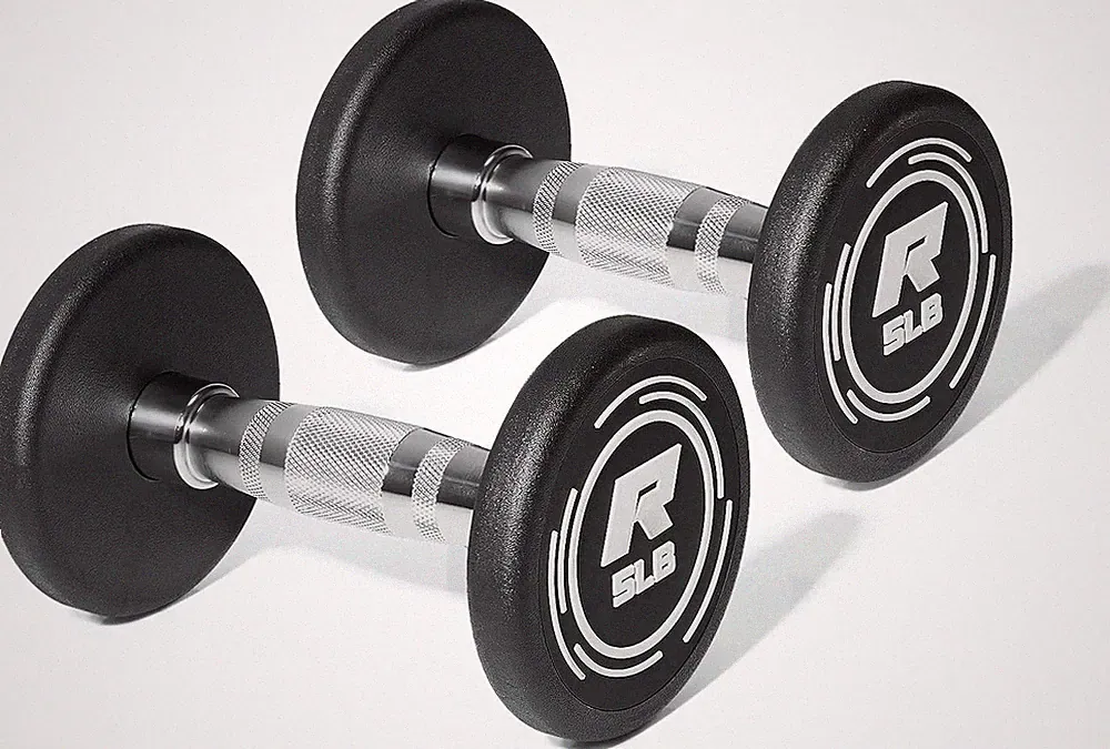 RitFit 5-250 LBS PVC Encased Round Dumbbell sets with Knurled Handle and Opti...