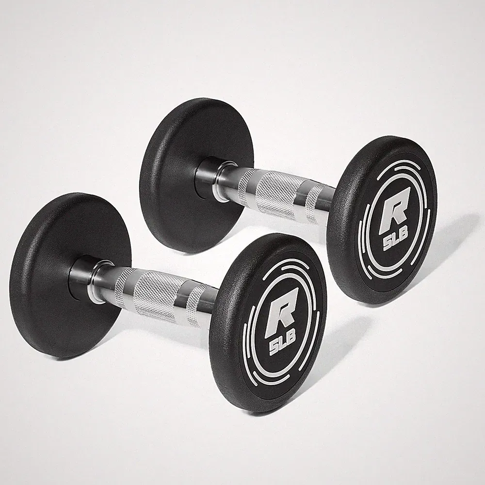 RitFit 5-250 LBS PVC Encased Round Dumbbell sets with Knurled Handle and Opti...