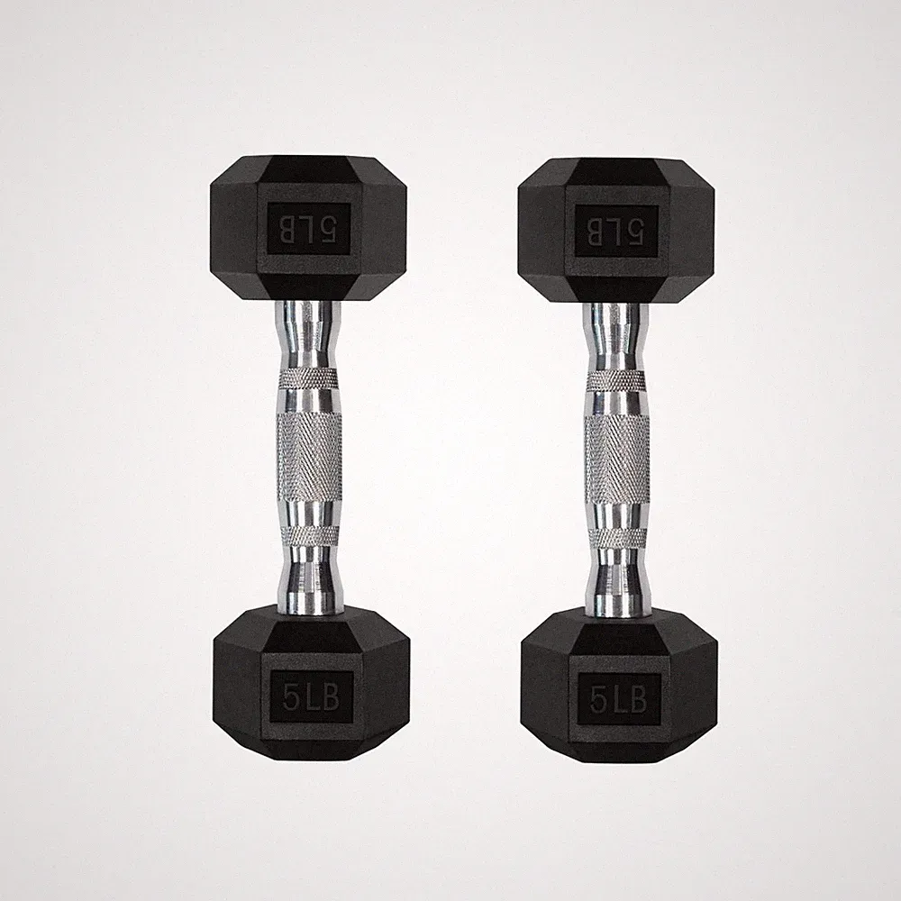 RitFit 5-780LBS Rubber Coated Hex Dumbbell Weight Set with Rack and Adjustabl...