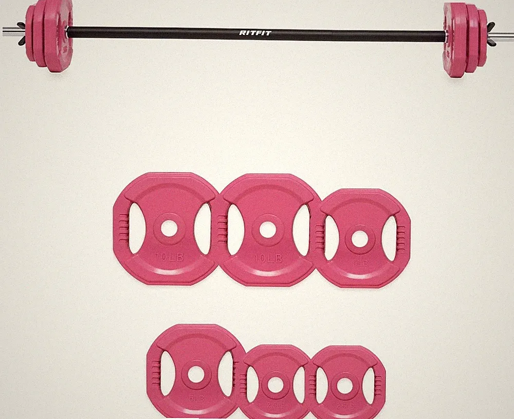 RitFit Adjustable Barbell Weight Set for Home Gym Strength Training