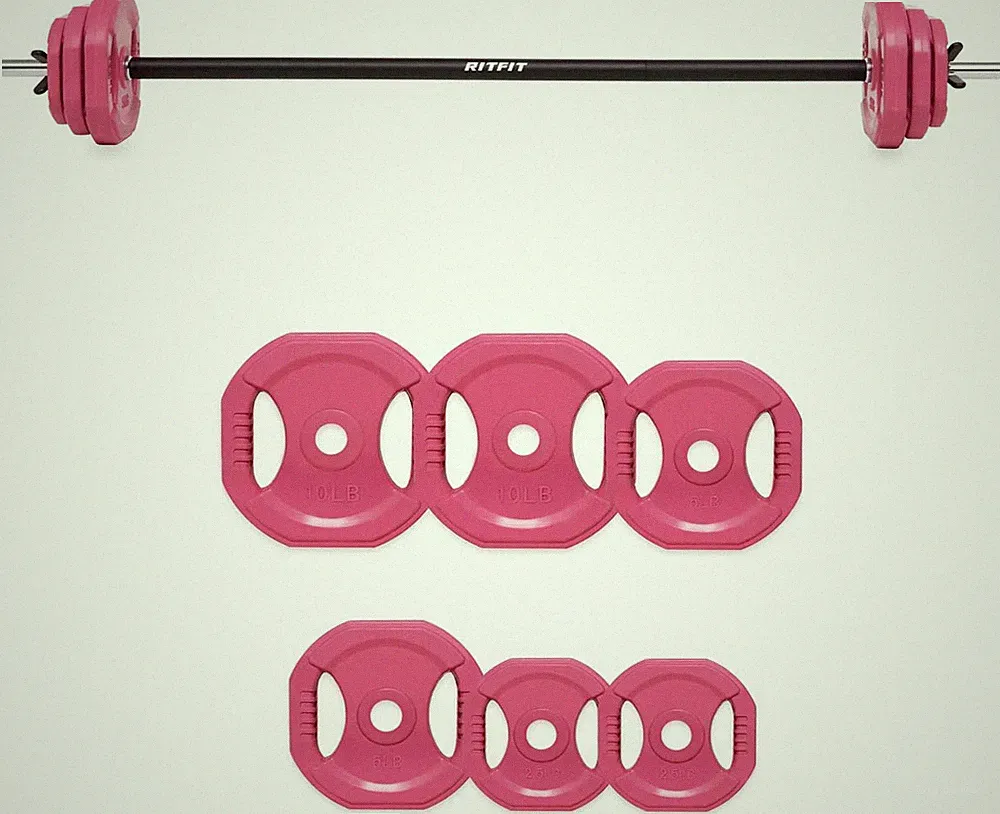 Ritfit Adjustable Barbell Weight Set for Weightlifting and Strength Training in