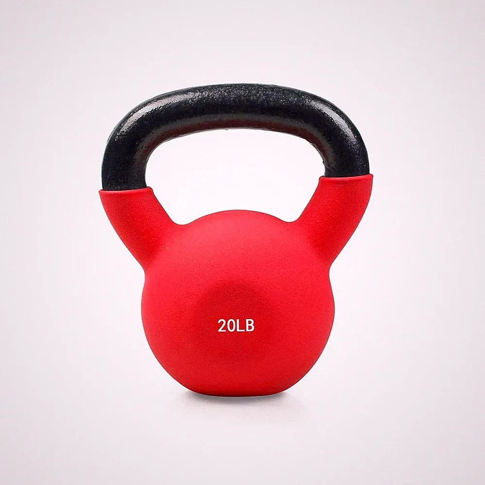 RitFit Neoprene Coated Kettlebell Solid Cast Iron Flat Bottom