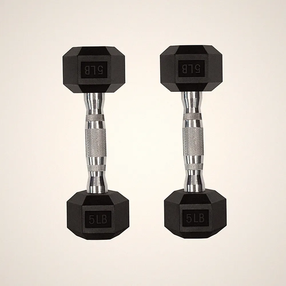 RitFit Rubber Coated Hex Dumbbell Set with Rack, 5-780LB for Home Gym Strengt...