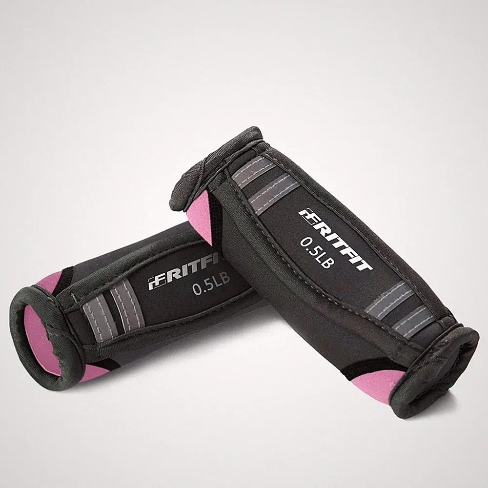 RitFit Soft Hand Weights Set 0.5/0.75/1/1.5/2 LBS 1 Pair Walking Dumbbell fo...
