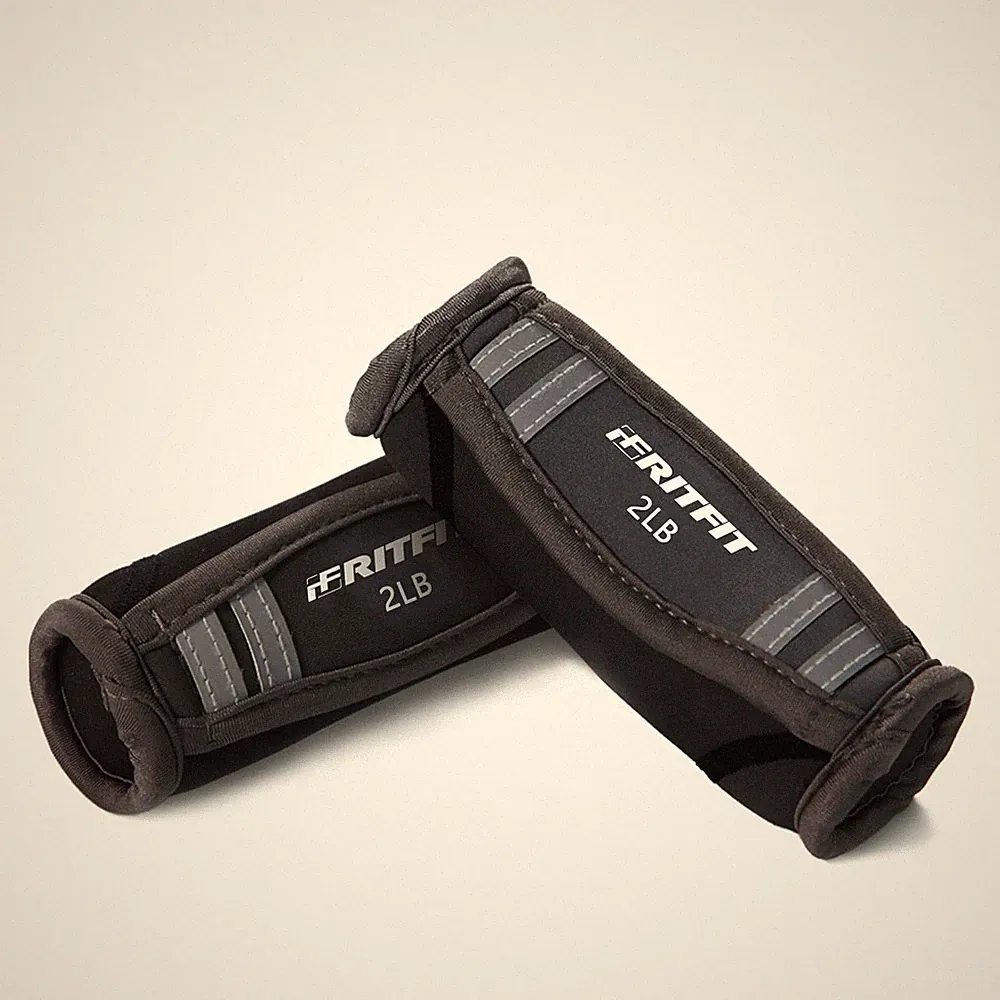 RitFit Soft Hand Weights Set - 4lb, Black -2 lbs each (4lb pair)